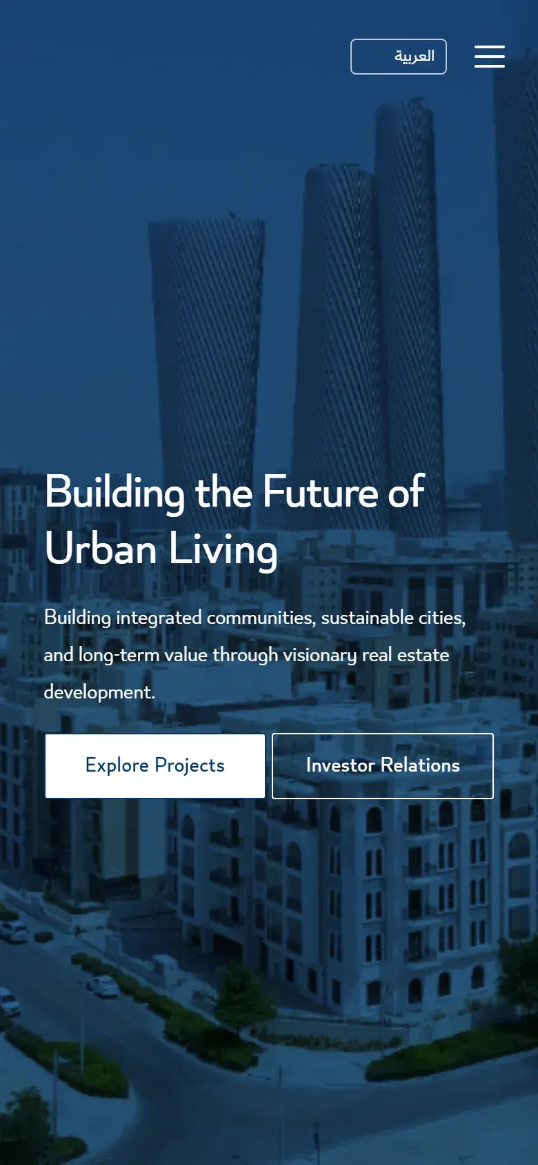 Barwa Real Estate website designed and built by Vibes