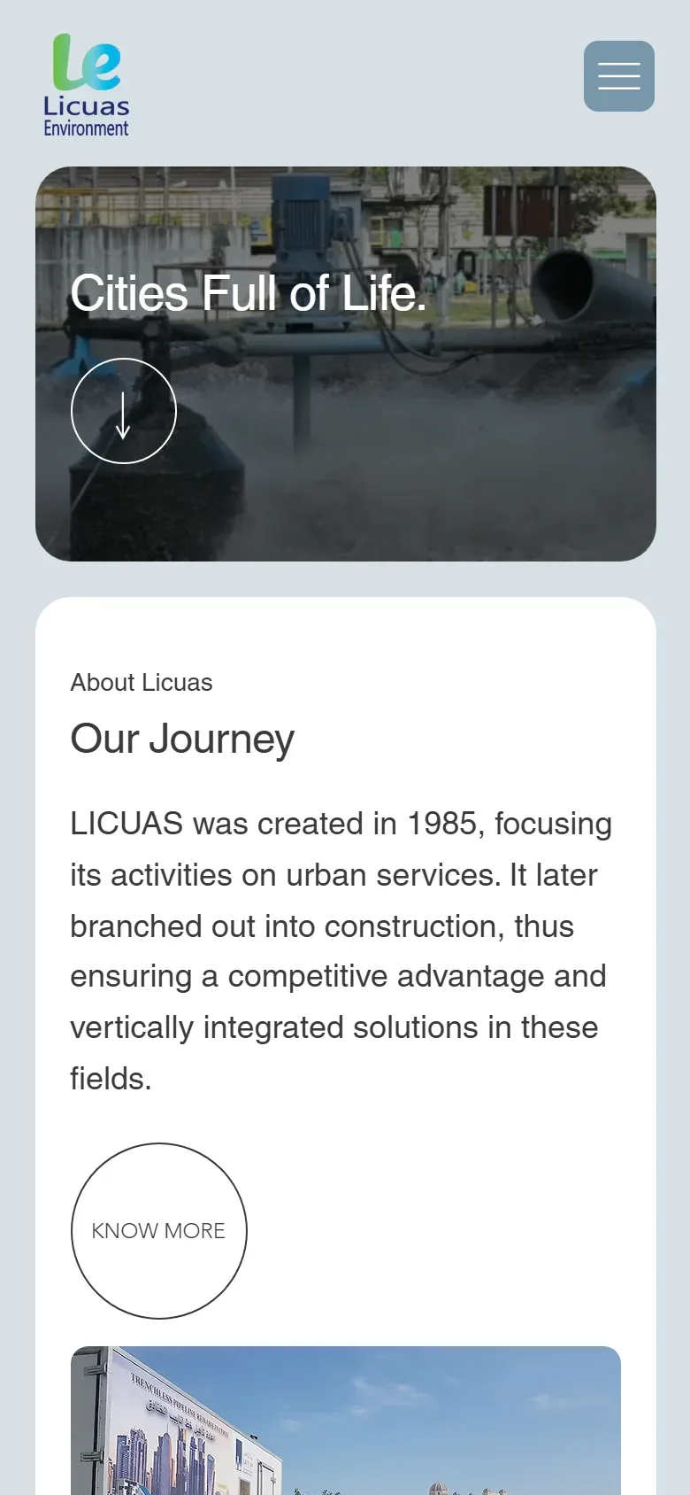 موقع Licuas Environment من تصميم وتطوير Vibes