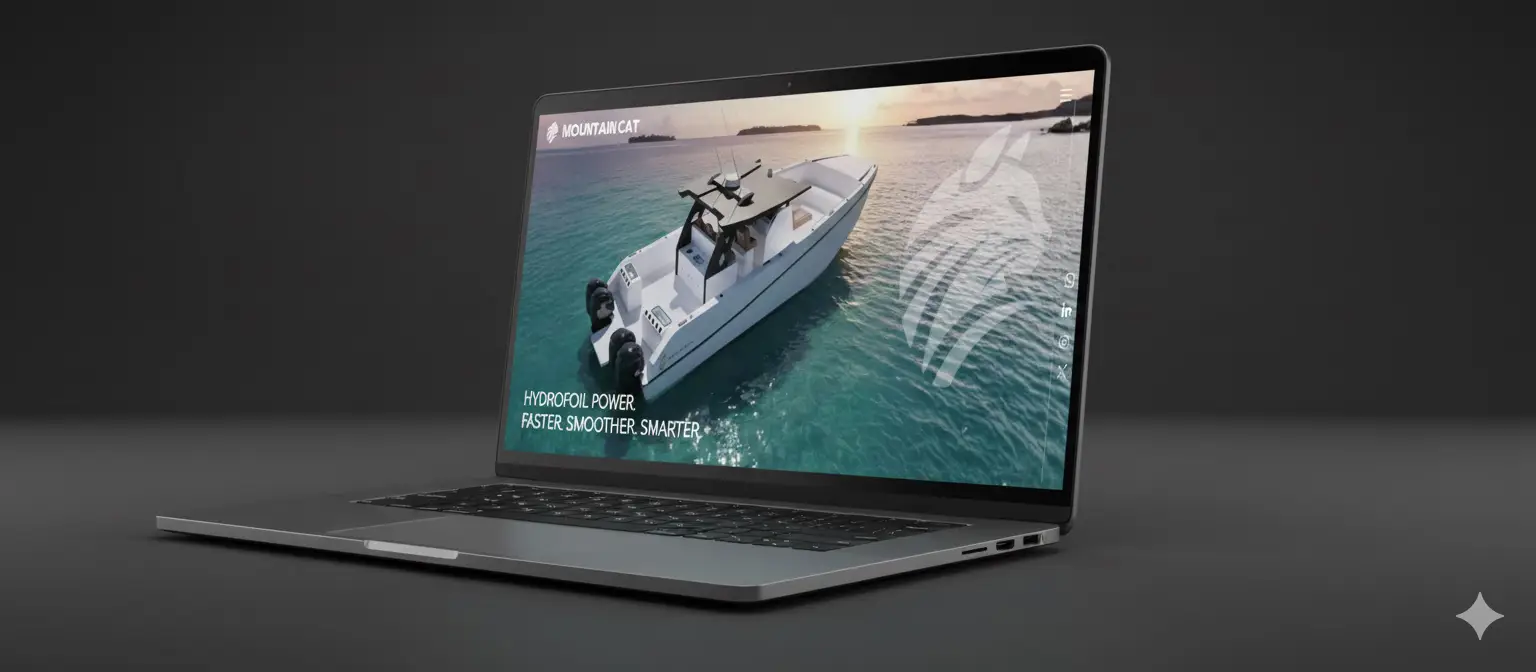 موقع Mountain Cat Boats من تصميم وتطوير Vibes