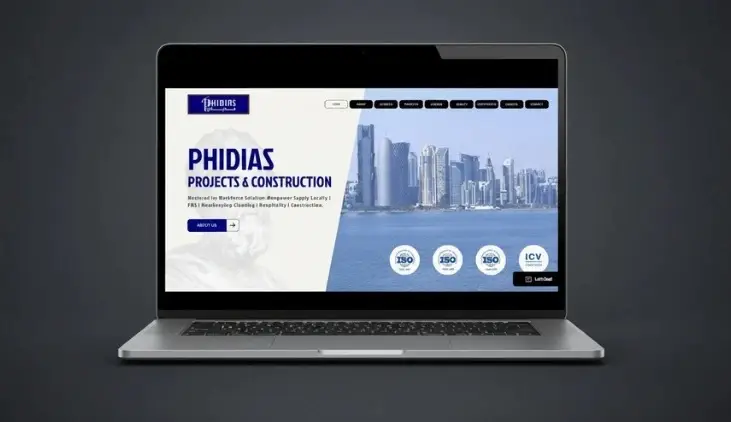 موقع Phidias Projects & Construction من تصميم وتطوير Vibes